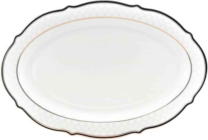Euro Porcelain 57-pc Banquet Dinnerware Set, Luxury Bone China Tableware, Service for 8 (6664-3) 6664-20