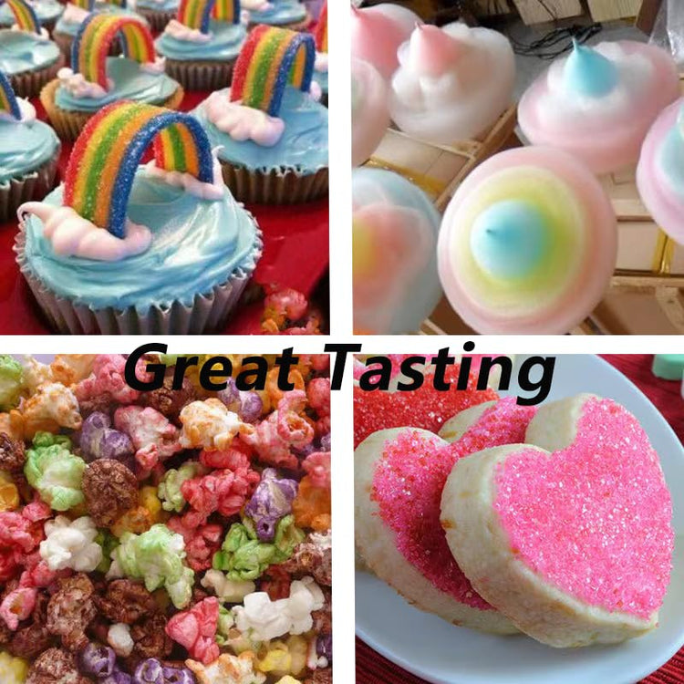 4 Colors Sanding Sugar for Baking Edible Sparkling Coarse Sugar Crystals Sprinkles for Baking Cake Cookie Cupcake Topper Ice Cream Decoration Supplies（Blue Orange Gold White）