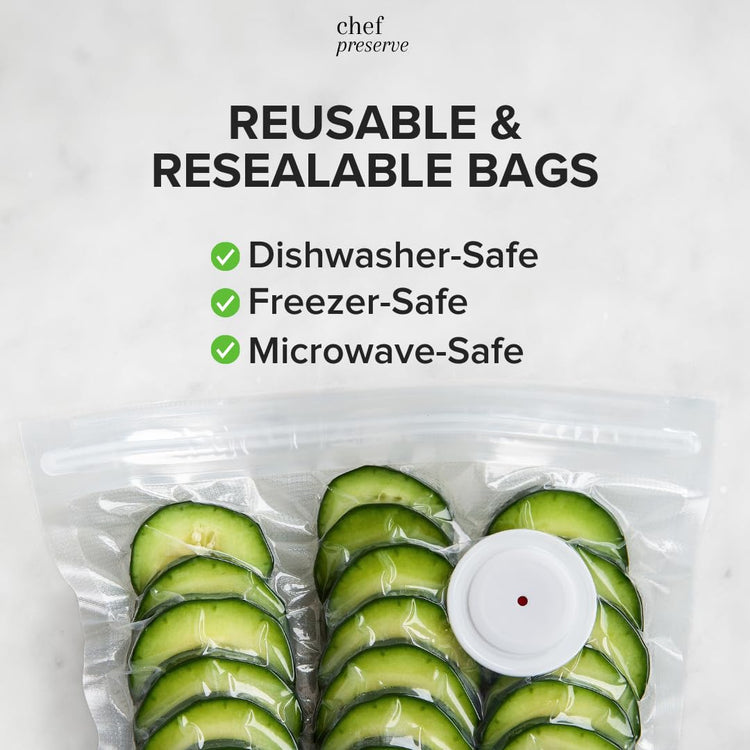 Reusable Vacuum Sealer Bags for Food (60 Count)