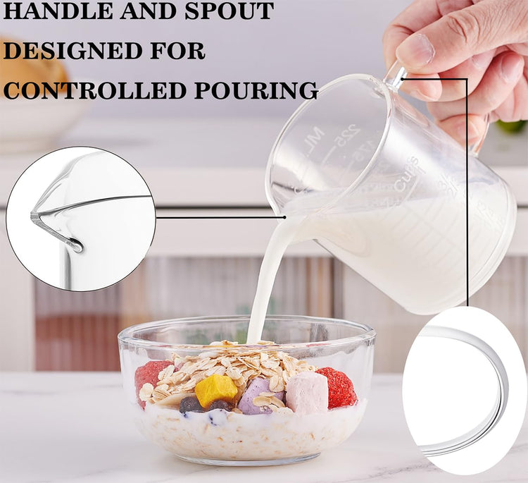 Ackers Etched Graduated Glass Measuring Cup