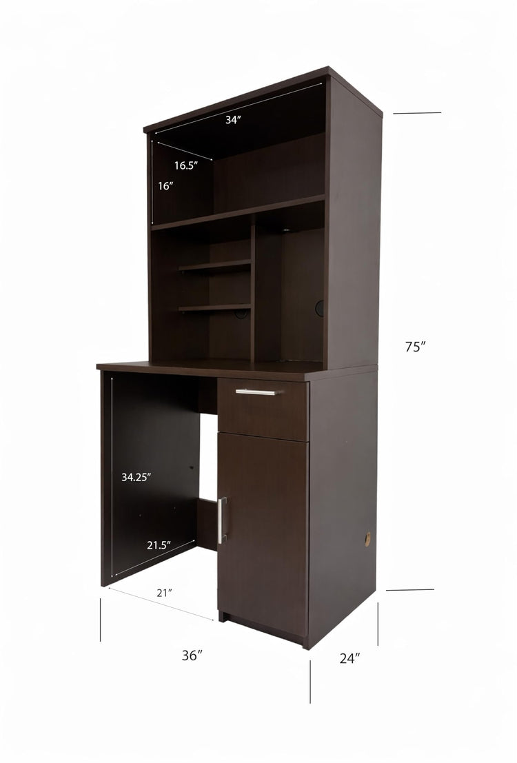 Compact Fridge and Microwave Space Hutch Cabinet