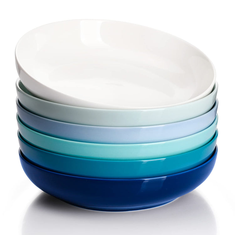 Pasta Bowls 22 Ounce Salad Serving Bowls Set of 6 (6 Count)