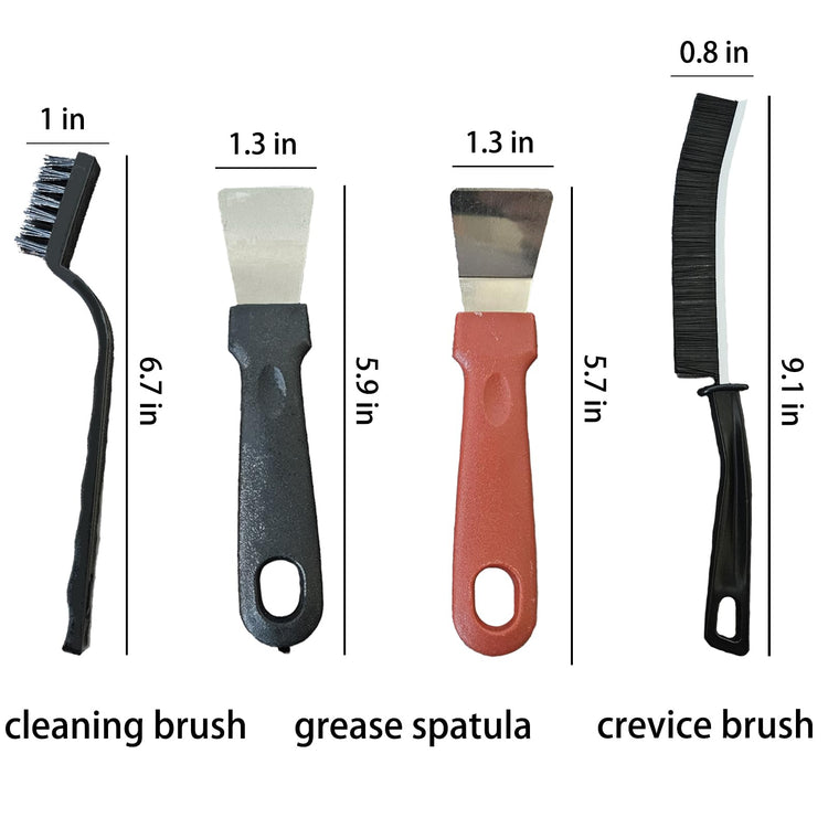 7 Pcs Multi Purpose Crevice Cleaning Brush Tool for Stubborn Kitchen Grease Stains