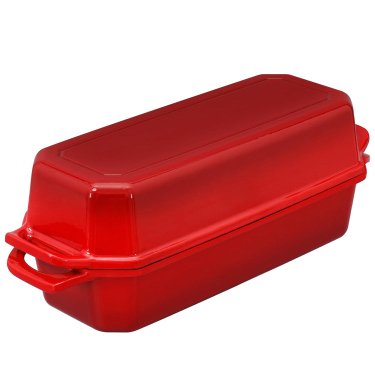 Bread Pan Cast Iron Loaf Pan with Lid Bread Loaf Pan 13x5 Inch Enameled Cast Iron Sourdough Bread Pan