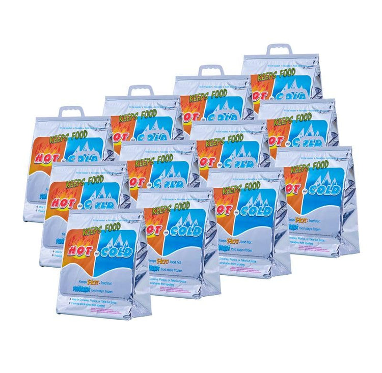 Hot and Cold Stand Up Reusable Insulated Bag (12 Count)