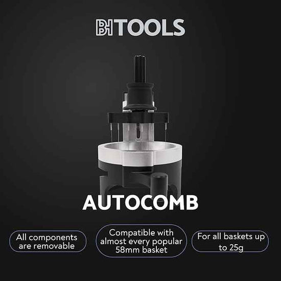 Barista Hustle AutoComb, Espresso WDT Distribution Tool, 12 Needle Espresso Stirrer, Adjustable Needle Depth, Compatible with Most 58mm Baskets and Portafilters, Durable and Replaceable Components