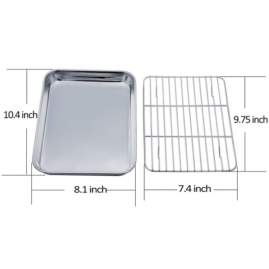 Toaster Oven Pan with Cooling Rack (2 Count)