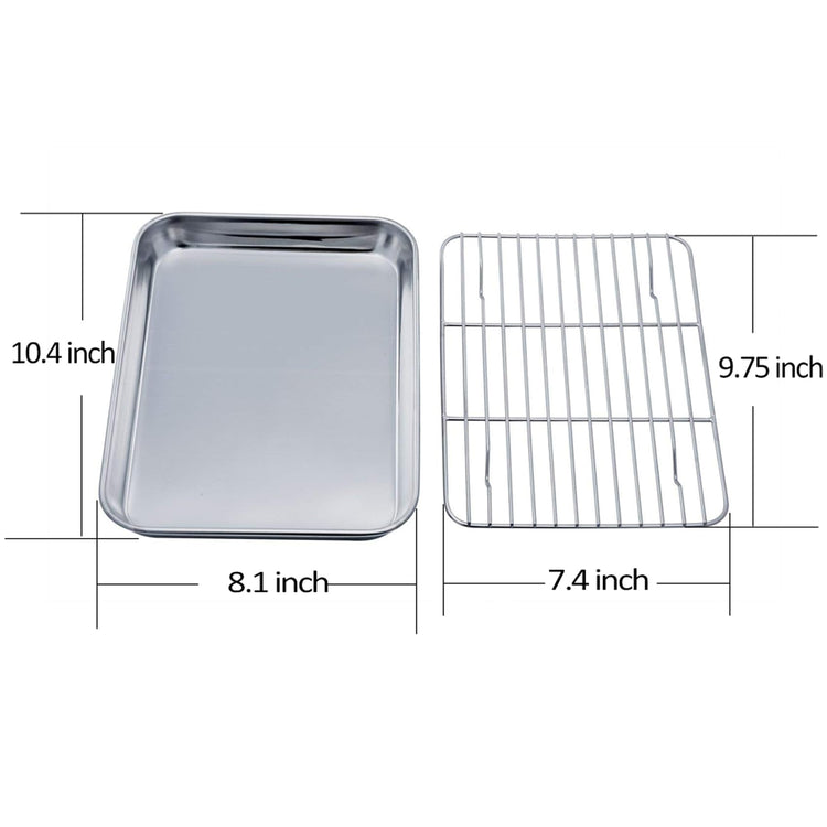 Toaster Oven Pan with Cooling Rack (2 Count)