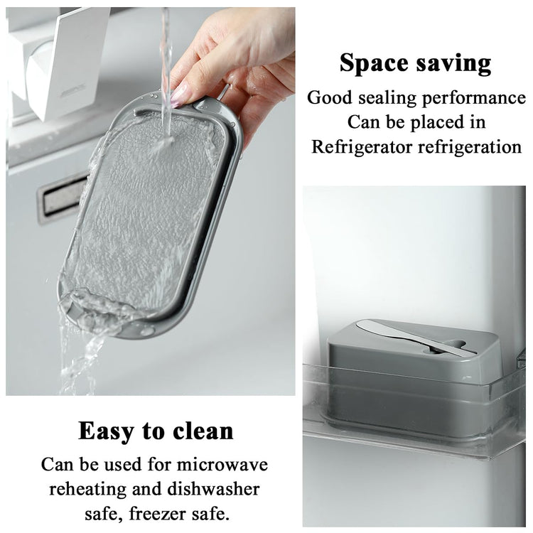 Butter Dish with Lid for Countertop and Refrigerator Door Shelf with Butter Spreader Knife