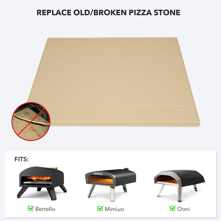 13" Square Pizza Stone Fits for Ooni 12" Ovens & BBQ Grill