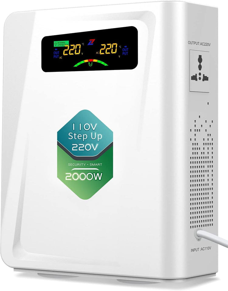 Step Up Transformer 110v to 220v 2000w Voltage Converter, 120v to 240v, No Noise,Suit for Juicer, Chocolate Machine and Other Appliances ，Using 220V Asia Euro Appliance in US
