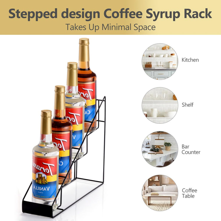 Coffee Syrup Rack for Coffee Bar Accessories