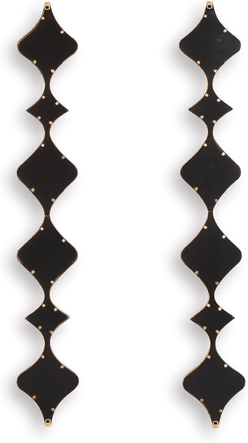 Signature Design by Ashley Harriswood Art Deco Wall Mounted Metal Framed Accent Mirror Set, Set of 2, Metallic