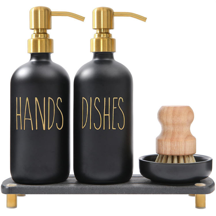 Soap Dispenser Set Comes with Stainless Pumps (4 Count)