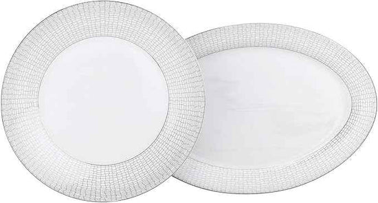 Euro Porcelain 57-pc Banquet Dinnerware Set, Luxury China Tableware, Service for 8 (1330P), 6664-20