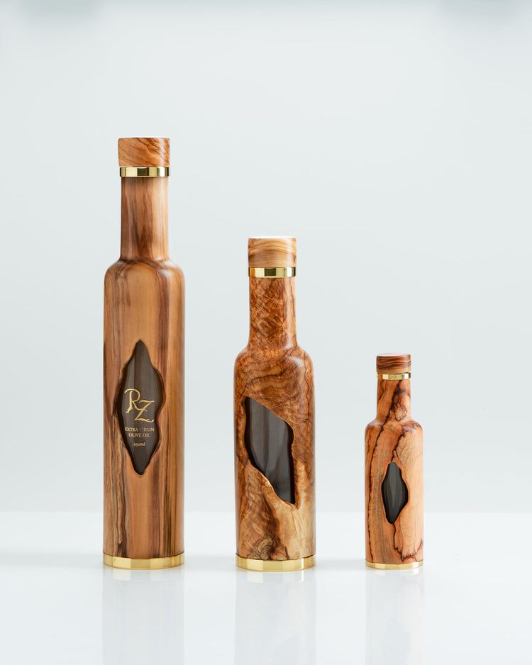 Olive wood bottle