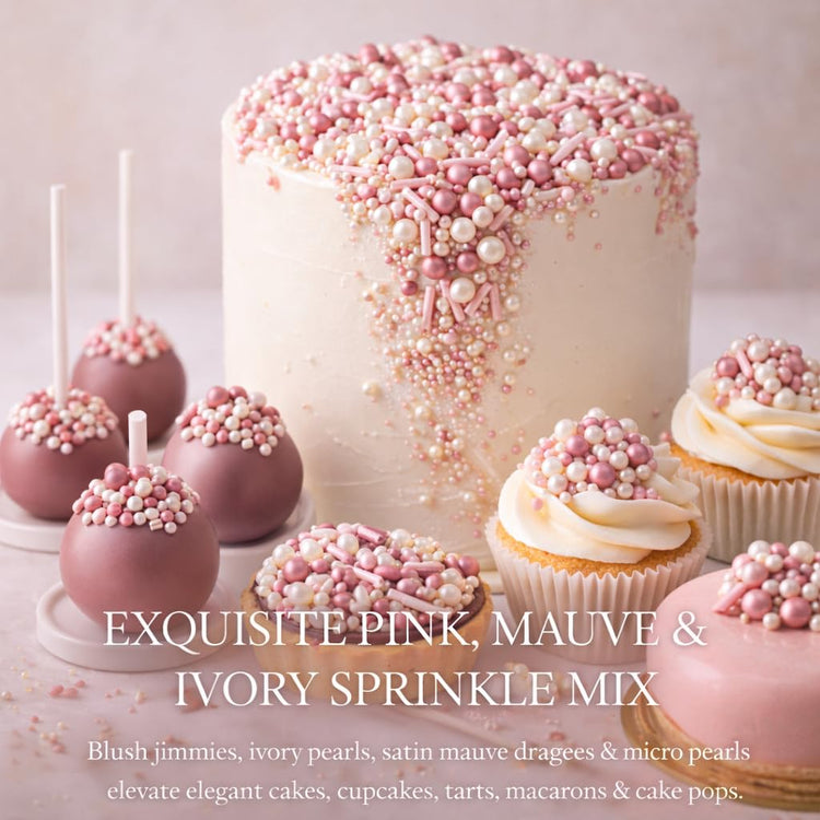 Pink Mauve & Ivory Sprinkle Mix