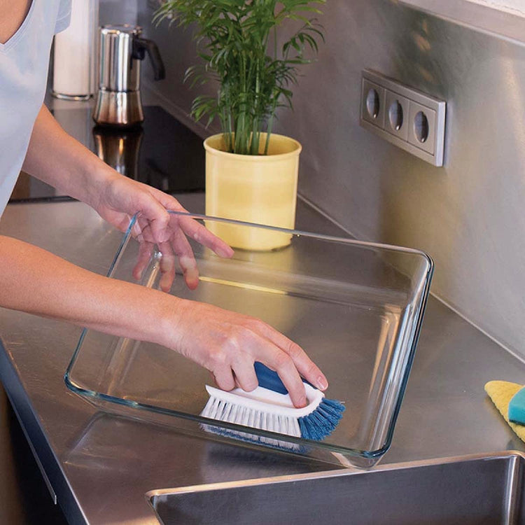 Cookware and Bakeware Dish Scrubbing Brush with Scraper
