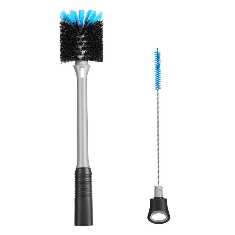 2-in-1 Bottle Brush and Straw Cleaner Brush, Black, 1 Pack