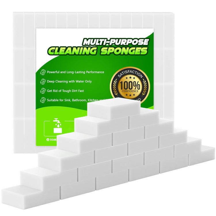 52 Pack 2X Density Melamine Sponge Bulk Magic Cleaning Eraser Pads Multiuse (52 Count)