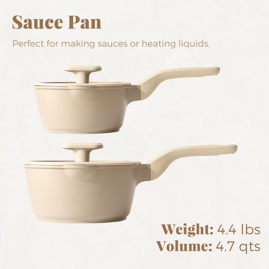 Nonstick Saucepan Set with Lids (2 Count)