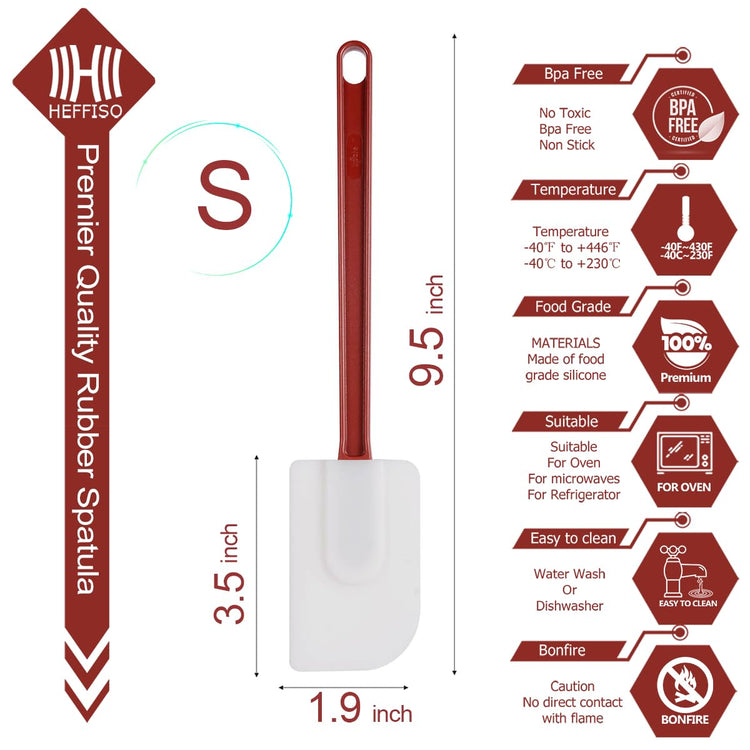 15 PCS Commercial Grade Silicone Spatulas Heat Resistant
