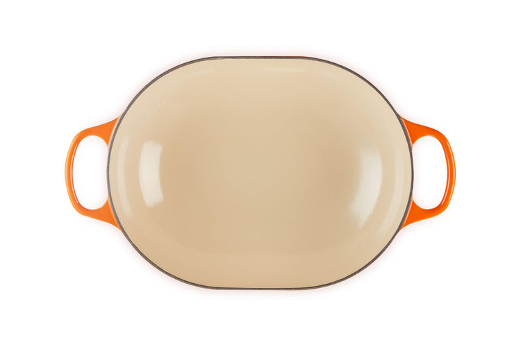 Enameled Cast Iron Oval Casserole with Lid