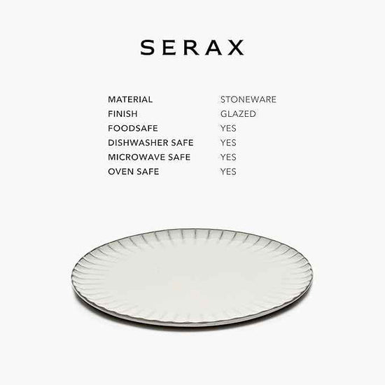 Serax White Dinner Plates | Inku Tableware by Sergio Herman | Dishes Set for 4 | Stoneware Microwave Safe Plates | Dish Set | Farmhouse Kitchen and Dinnerware Sets | Luxury, Family and Party