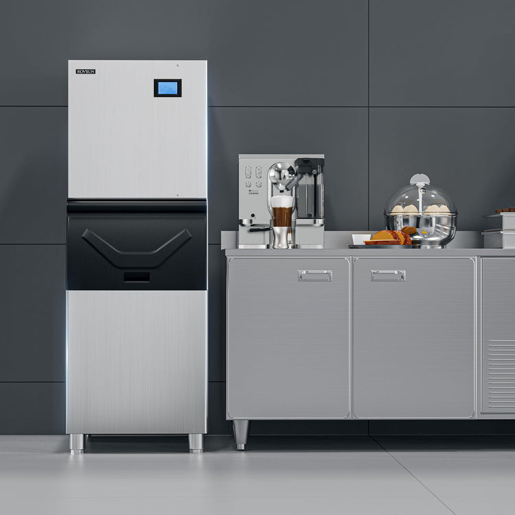 400LBS 24H Commercial Ice Maker with 300LBS Storage Bin