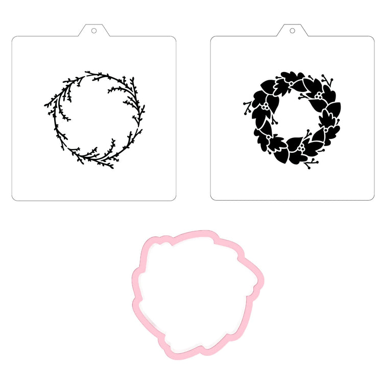 Cookie Cutter and Stencil Bundle Royal Icing Cookies Stencils Paint Your Own Biscuit Bakery Starter Kits Royal Icing Fondant Cutters Birthday Wedding Holiday Cookies Painting Coloring Pages Comb (9 Count)