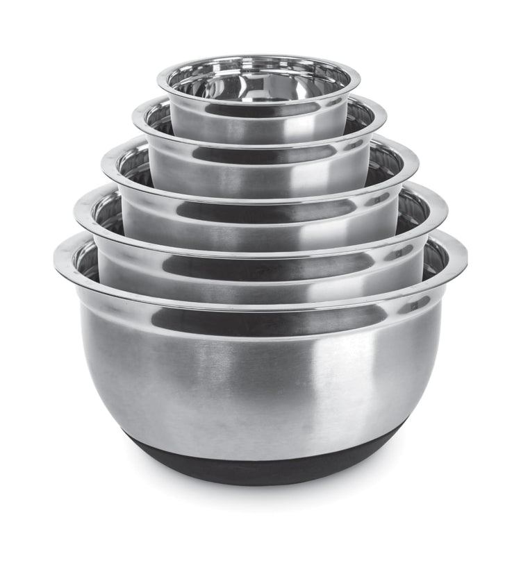 Premium Stainless Steel Mixing Bowls with Lids Non (5 Count)