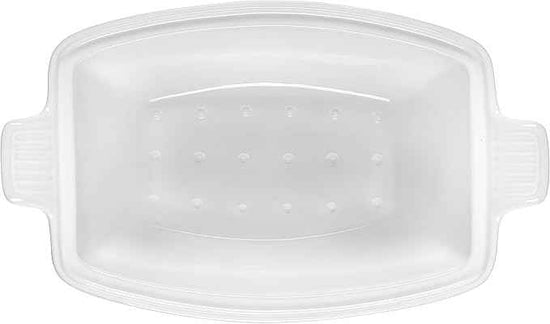 Le Creuset Heritage Stoneware Deep Baker with Lid, 4.5 qt., White