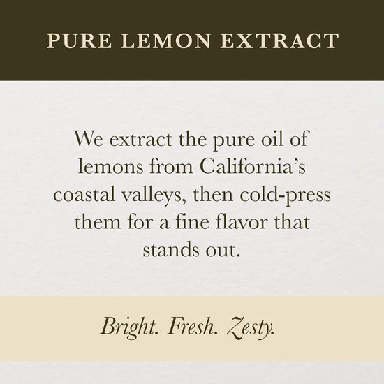 Cook's Pure Lemon Extract, Premium Quality, Cold Pressed Lemon, Sugar Free, Gluten Free, Allergen Free, 8 oz - Nestoria