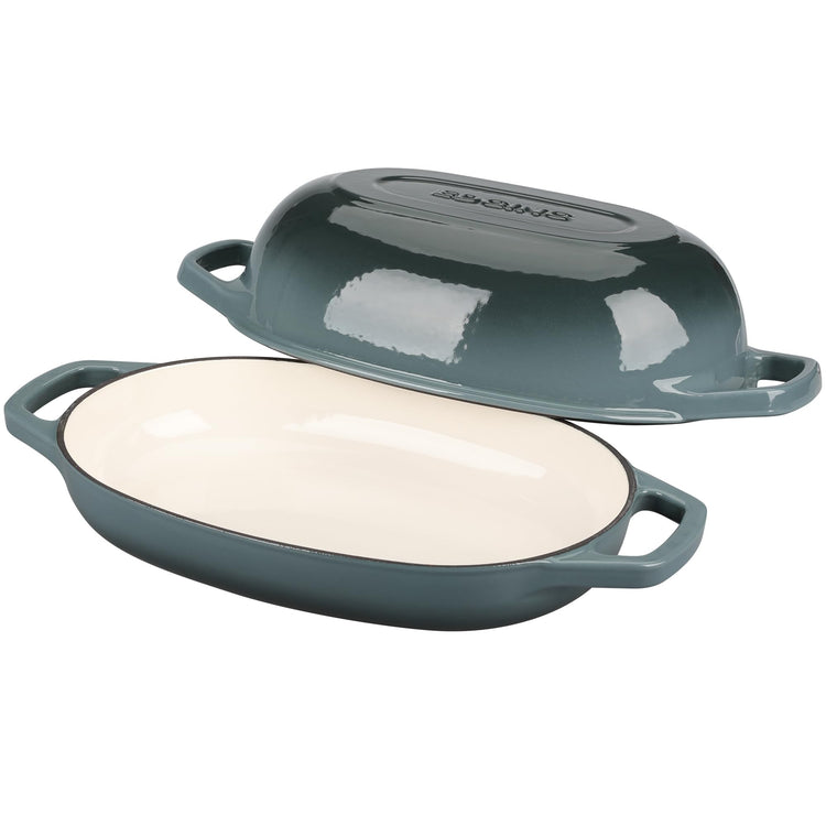 Enameled Cast Iron Oval Dutch Oven Pot with Lid