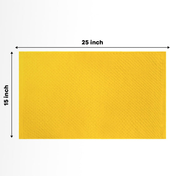 Artoid Mode Ring Spun Cotton Yellow Kitchen Dish Towels, 15x25 Inch Ultra Soft Absorbent Quick Drying Household Cleaning Tea Towels Bar Towels Set of 6 - Nestoria