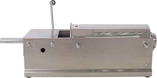 5L Manual Sausage Stuffer - Horizontal Stainless Steel Sausage Maker with 4 Nozzles & Gear Drive for Food Artisans & Small Business - Large Capacity Sausage Filler for Home Kitchen & Comme