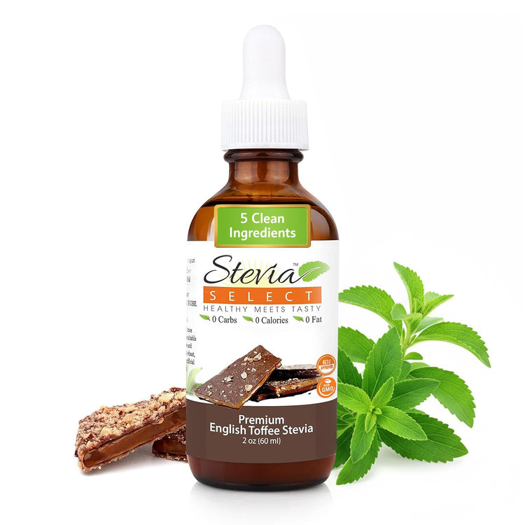 Stevia Drops English Toffee Stevia Flavor 2 oz Stevia Liquid (2 Fl Oz)