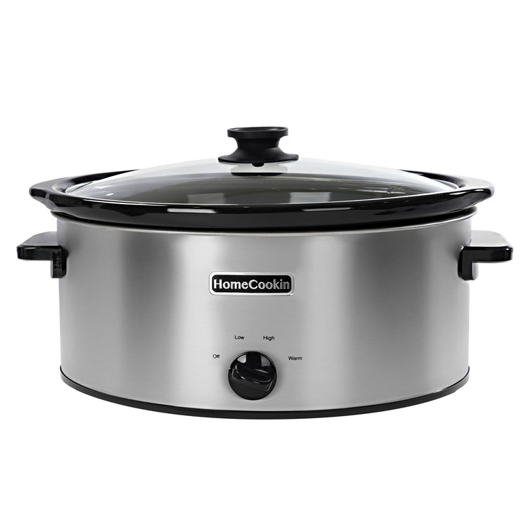 7 Quart Slow Cooker Oval Manual Pot Food Warmer with 3 Cooking Settings