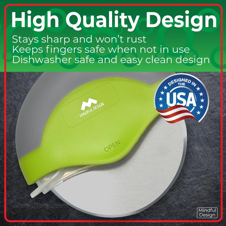 Pizza Cutter Wheel with Protective Blade Cover