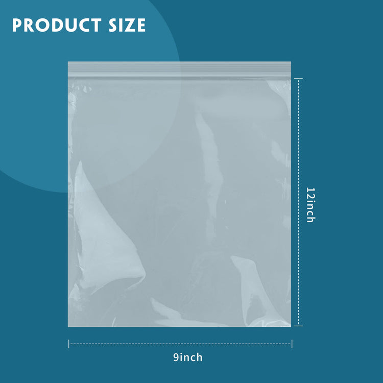 1000 Count 13" x 15" Clear Reclosable Zip Plastic Poly Bags
