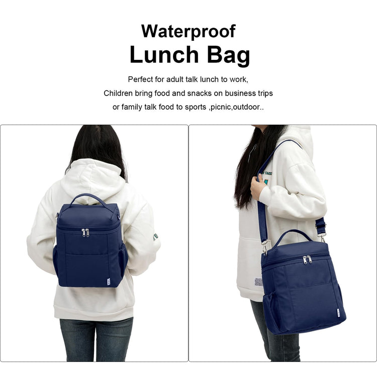 NOL Insulated Lunch Bags for Women Cooler Bag Lightweight Nylon Waterproof Lunch Box for Work