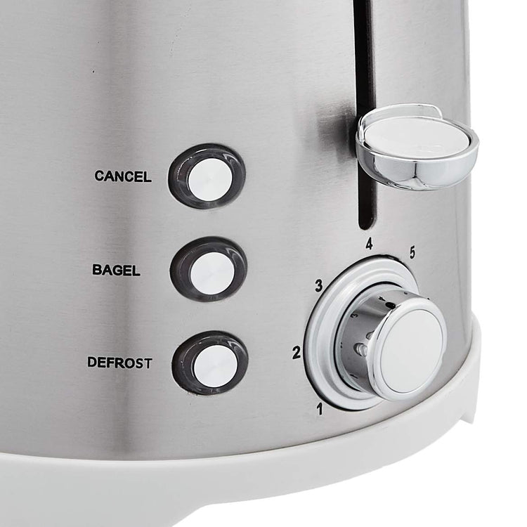 2 Slice Cool Touch Stainless Steel Toaster with 7 Browning Settings