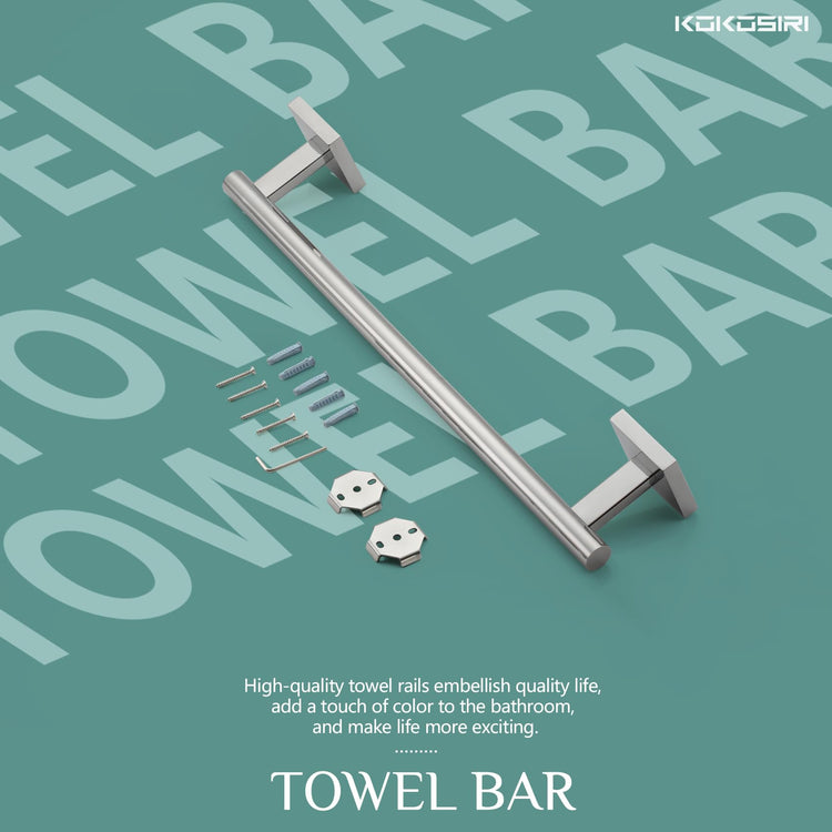 Hand Towel Bar 16 Inch Bathroom Towel Holder for Bath Kitchen Toilet Wall Mounted Chrome Stainless Steel B4005CH