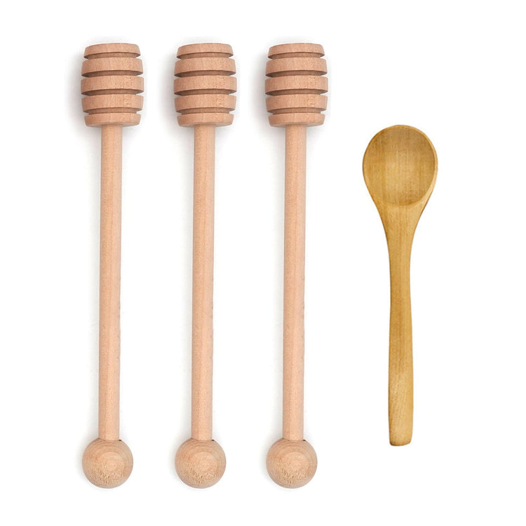 4PCS 6 inch Honey Dipper Sticks Honey Spoon