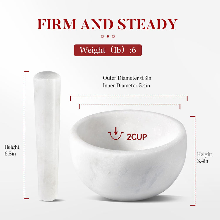 Marble Mortar and Pestle Set