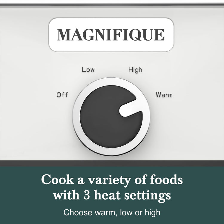 MAGNIFIQUE 4 Quart Casserole Slow Cooker with Ceramic Baking Dish