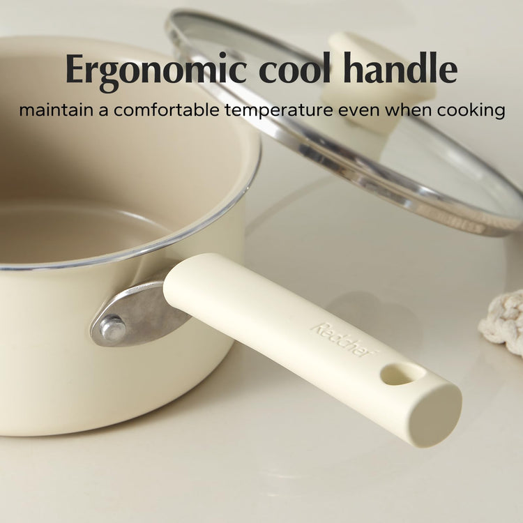 Ceramic Nonstick Saucepan with Lid