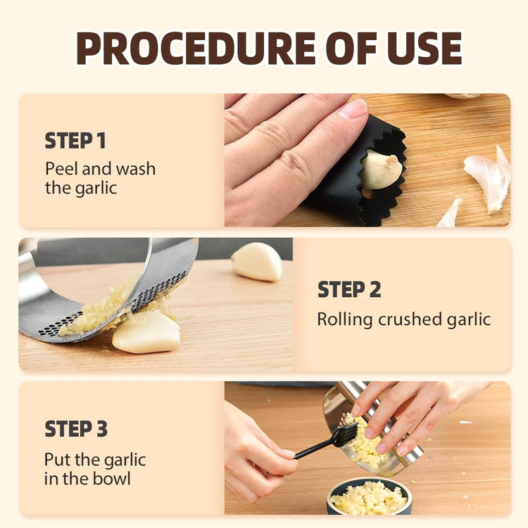 2025 Upgraded Garlic Press Stainless Steel