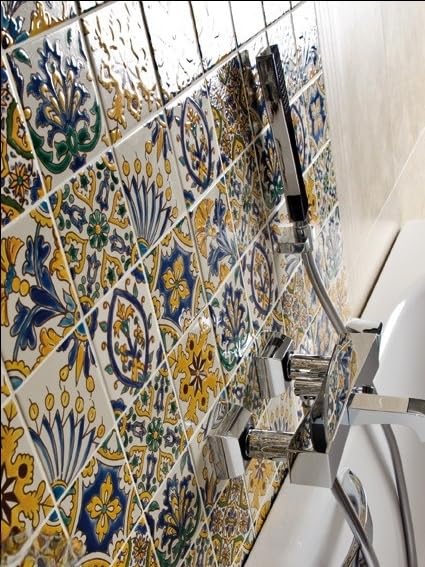 Set of 9 Decorative Ceramic Tiles