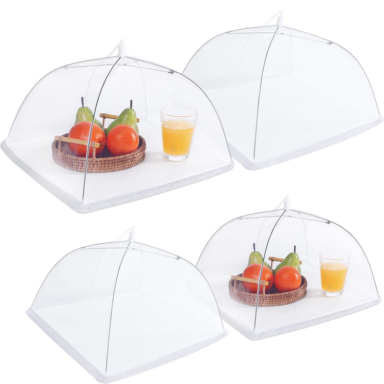 4Pcs Mesh Food Cover Tent Umbrella Pop Up Outside Outdoor Party Net